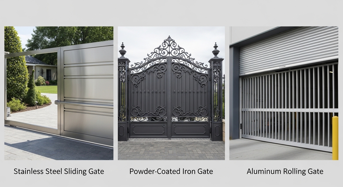 Cổng tự động trượt – cổng cánh – cổng cuốn lắp đặt thực tế