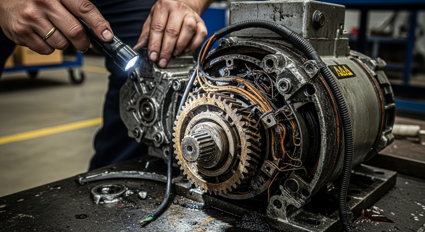 motor cổng tự động bị hỏng cần sửa chữa