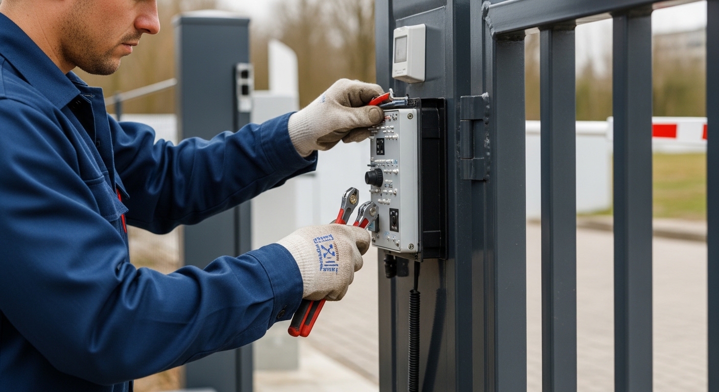 kỹ thuật viên sửa cổng tự động chuyên nghiệp